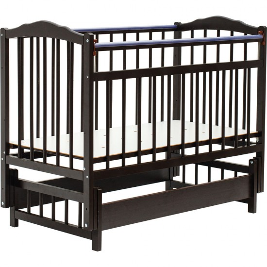 Кроватка Bambini Classic маятник темный орех М 01.10.11