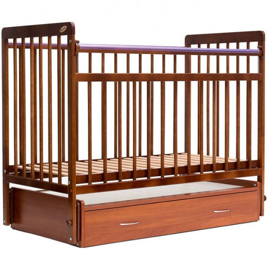 Кроватка Bambini Euro style с ящиком светлый орех М 01.10.04