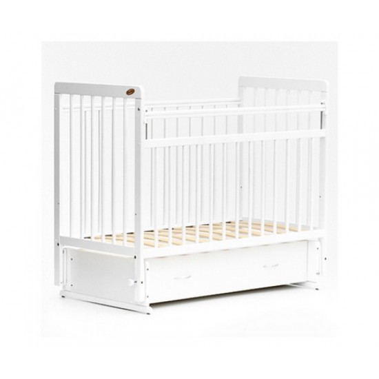 Кроватка Bambini Euro style с ящиком белый М 01.10.04