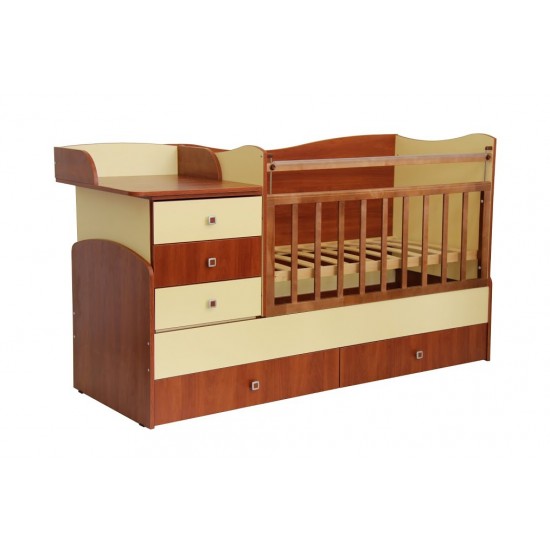 Кровать трансформер Фея 1400 орех/лимонный
