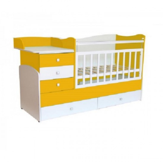 Кровать трансформер Фея 1400 белый/солнечный