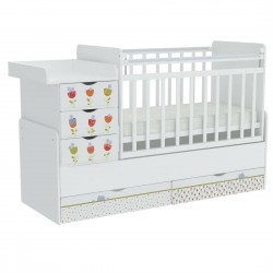 Кровать трансформер Фея 1150 белая Сонные котята