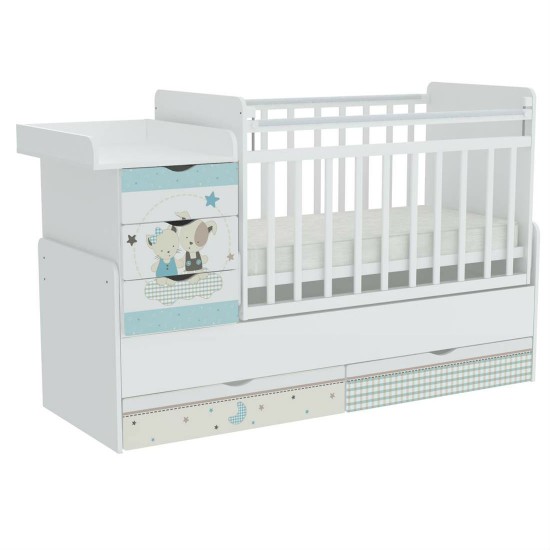 Кровать трансформер Фея 1150 белая Лучшие друзья