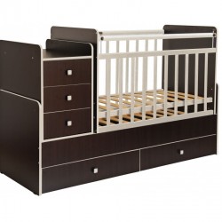 Кровать трансформер Фея 1100 венге с кромкой беж