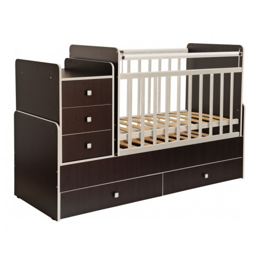 Кровать трансформер Фея 1100 венге с кромкой беж