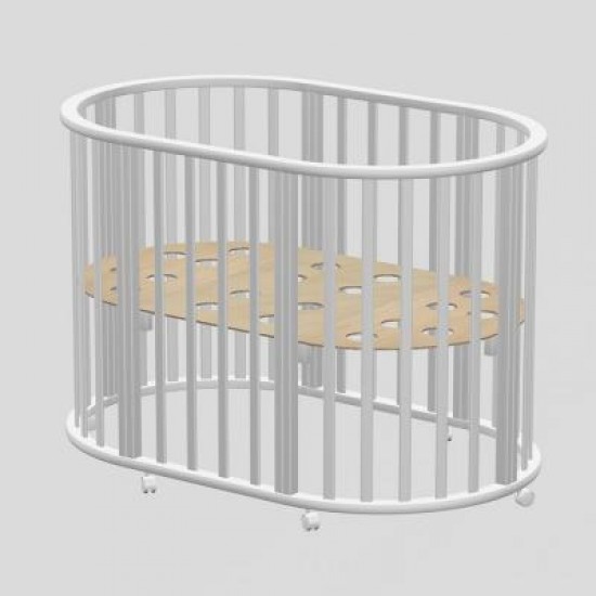 Кровать детская ВЕДРУСС ОЛИВИЯ 3в1 овальная Белая