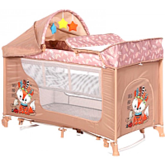 Манеж кровать Lorelli Moonlight Rocker 2 Beige Foxy 10080422042
