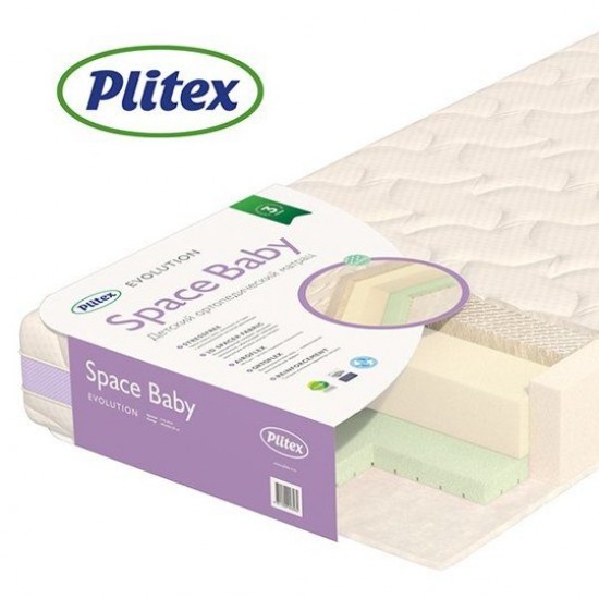 Матрац детский Плитекс Evolution Spase Baby р-р 1190х600х120мм арт.СПБ-119-01