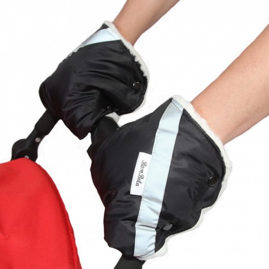 Муфты варежки для коляски BAMBOLA Черные  