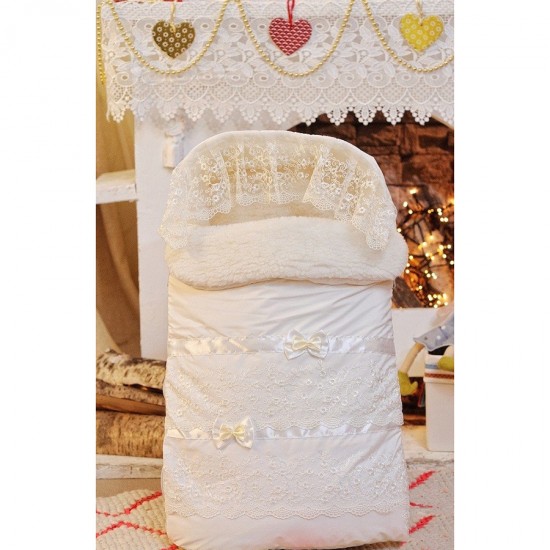 Конверт на выписку АРГО Мех Экрю ЗИМА,