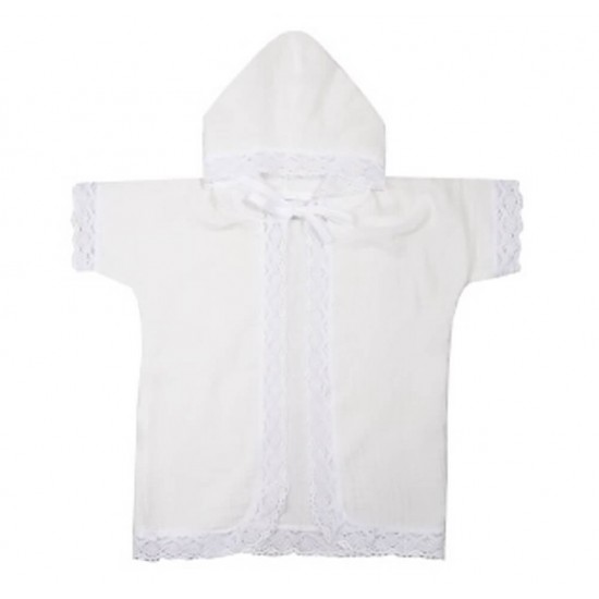 Набор для крещения BAMBOLA Babyedel р.48/74 (муслин) молочный
