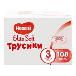 Подгузники-трусики Huggies Elite Soft Box M 3 108 шт 6-11 кг