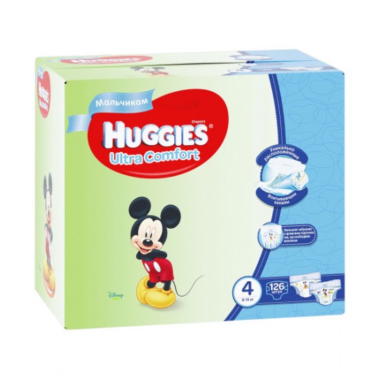 Подгузники Huggies Ultra Comfort 4 Disney Boy 126шт (8-14кг)