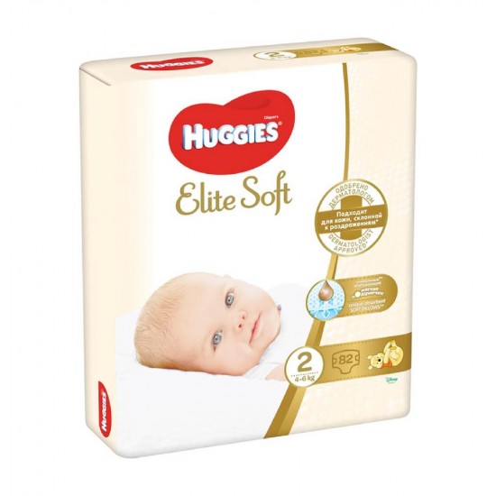 Подгузники Huggies Elite Soft 2 Mega 4-6кг 82шт