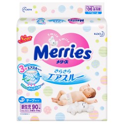 Подгузники Merries Newborn 90шт  (2-5 кг)