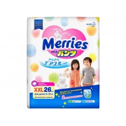 Подгузники Merries XXL 26шт  (15-28 кг)
