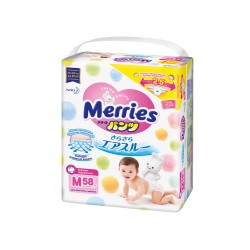 Подгузники-трусики Merries M 58шт (6-11 кг)