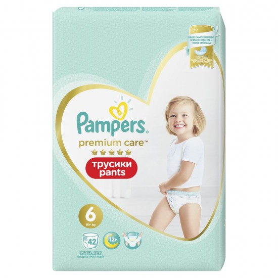 Подгузники-трусики Pampers Premium Care 6 Extra Large 42шт (15+кг)