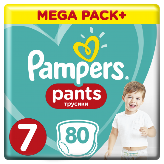 Подгузники-трусики Pampers Pants 7 80шт (17+кг)