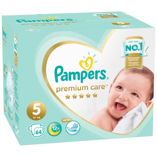 Подгузники Pampers Premium Care 5 Junior 64шт (11+кг)