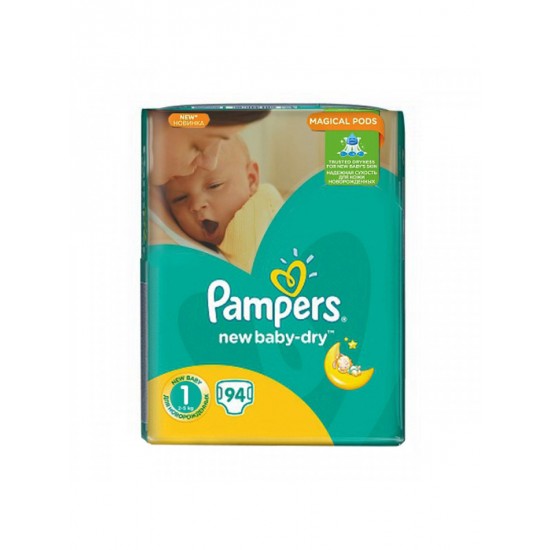 Подгузники Pampers New Baby-Dry1 Newborn 94шт (2-5кг)