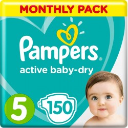 Подгузники Pampers Active Baby-Dry 5 Junior 150шт (11-16кг)