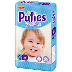 Подгузники Pufies Sensitive Maxi Plus (9-16 кг) 68 шт