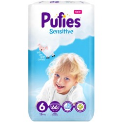 Подгузники Pufies Sensitive Extra Large 66 (13+ кг)