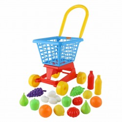 Детская тележка Supermarket №1 с набором продуктов Полесье 42989