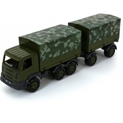 Престиж автомобиль бортовой тентовый военный с прицепом Полесье 49155
