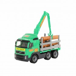 Игрушечный автомобиль лесовоз Volvo в сеточке Полесье 8756