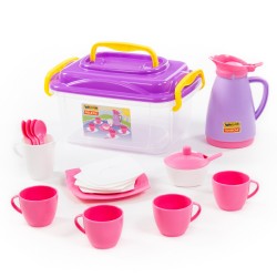 Набор детской посуды Полесье Алиса на 4 персоны (19 элементов) (в контейнере) арт 53480