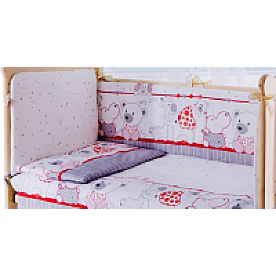 Комплект постельного белья Баю-Бай Дружба 4 предмета К40-Д1 красный