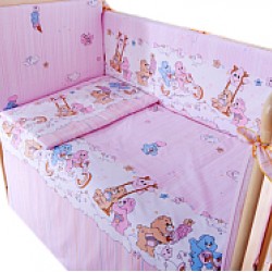 Комплект постельного белья Баю-Бай Забава 3 предмета  К30-З1 розовый