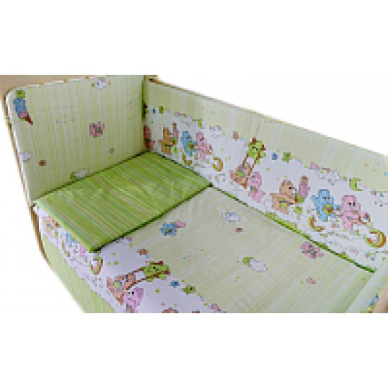 Комплект постельного белья Баю-Бай Забава 4 предмета К40-З3 зеленый