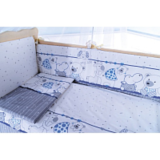 Комплект постельного белья Баю-Бай Дружба 4 предмета К40-Д4 синий