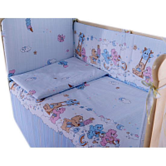 Комплект постельного белья Баю-Бай Забава 4 предмета К40-З4 голубой