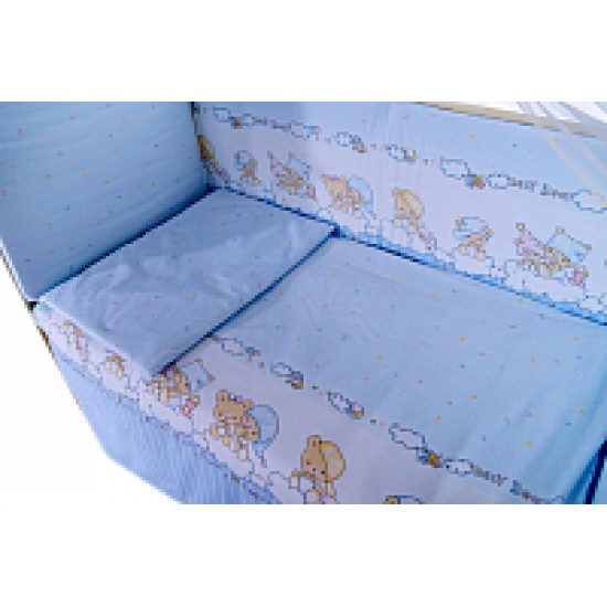 Комплект постельного белья Баю-Бай Мечта 4 предмета К40-М4 голубой