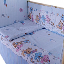 Комплект постельного белья Баю-Бай Забава 3 предмета К31-З4 голубой