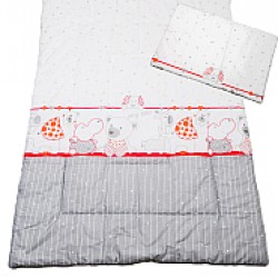 Комплект постельного белья Баю-Бай Дружба 2 предмета К20-Д1 красный