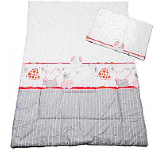 Комплект постельного белья Баю-Бай Дружба 2 предмета К20-Д1 красный