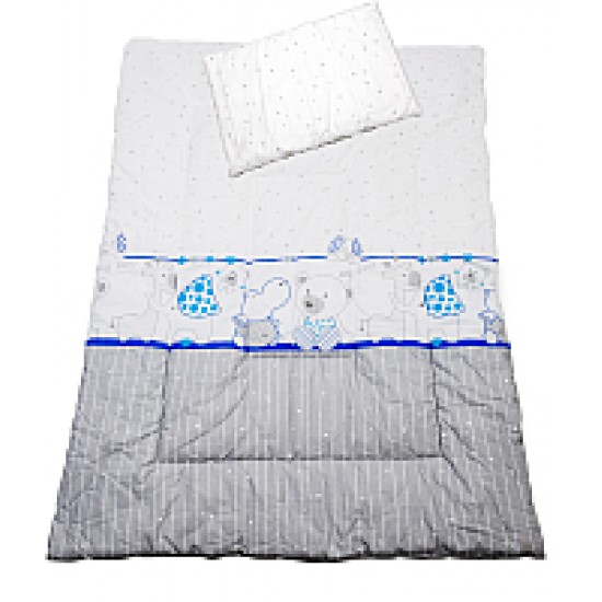 Комплект постельного белья Баю-Бай Дружба 2 предмета К20-Д4 синий