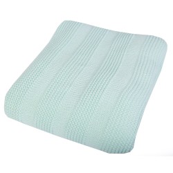 Плед детский вязаный BAMBOLA двухсторонний 90х90 см мятный