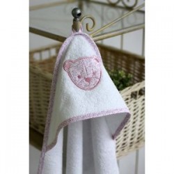 Пеленка махровая с уголком LAPPETTI П5/2 МИШКА Розовый 