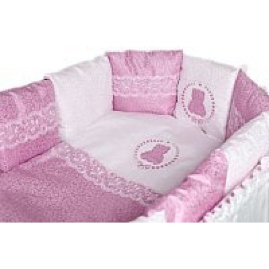 Комплект в кроватку 6 предметов LAPPETTI SWEET TEDDY Розовый