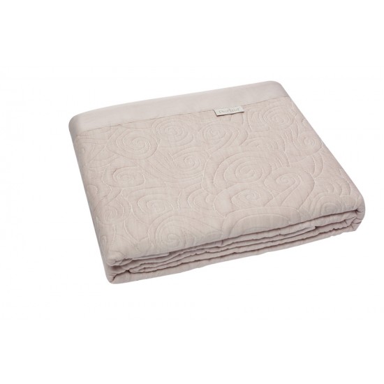 Плед детский рис. Завитки бежевые, р-р 170х110см, арт. ПП-02.4-1