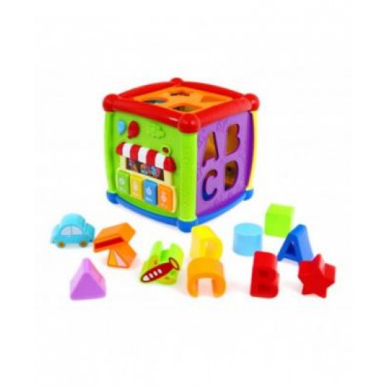 Развивающий пластиковый куб Baby Mix многофункциональный, арт. HS-0520 (15х15 см)