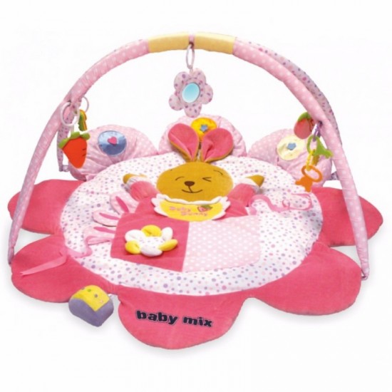 Коврик развивающий детский BabyMix арт. 45511 (зайка розовый) 