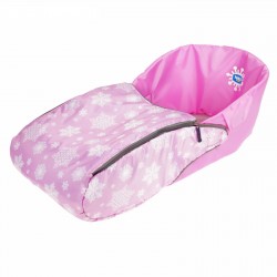 Сиденье для санок с чехлом для ног Снежинки розовый СС3 НИКА 