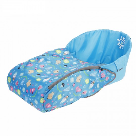 Сиденье для санок с чехлом для ног Зима голубой СС3 НИКА 